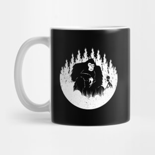 Funny Bigfoot Alien Silhouette Mug